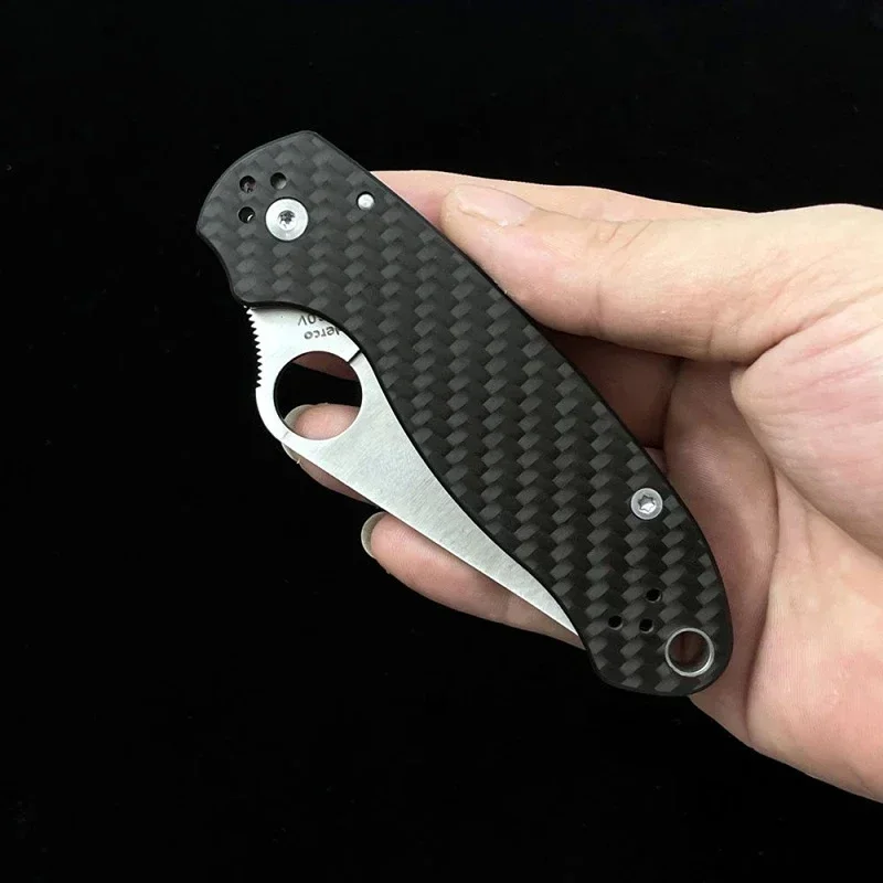 C223 PARA 3 Ball Bearing Carbon Fiber a Folding Knife Outdoor Camping Hunting Pocket Kitchen EDC Knife