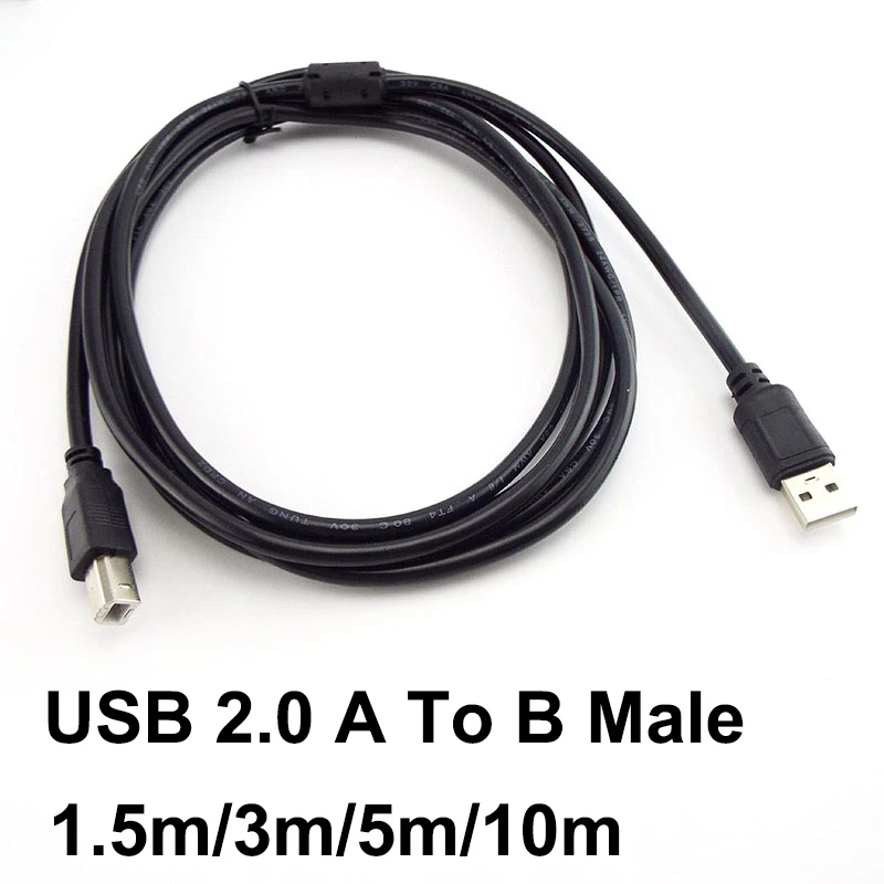 USB 2.0 Print Cable USB Type A to B Male to Male Printer Cable  For Canon Epson HP ZJiang Label Printer DAC USB Printer