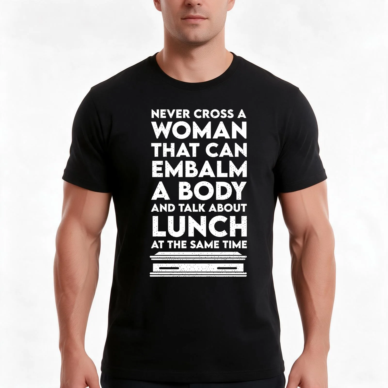 Never cross a woman funeral director embalmer mortician gift for Christmas T-Shirt, Summer Casual Cotton Tee, Unisex Men Women
