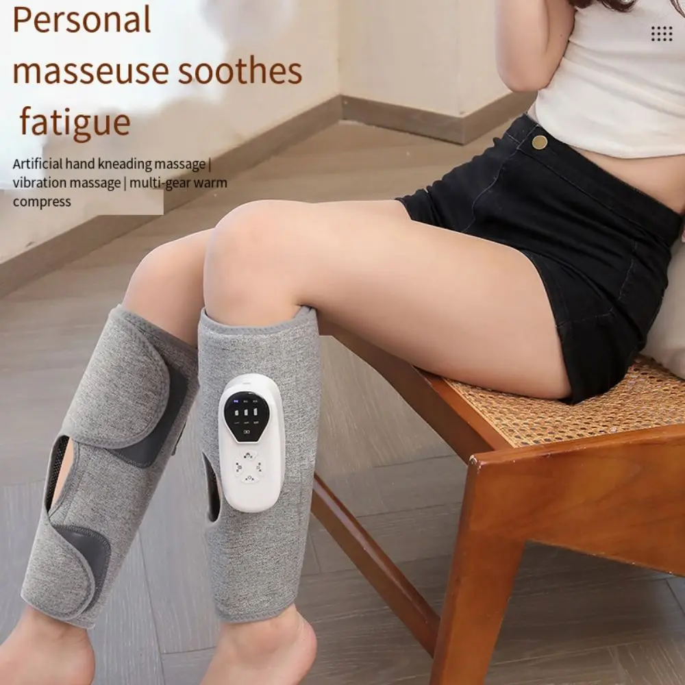 Hot Compress Electric Leg Calf Massager Airbag Vibration 3 Mode Pressotherapy Leg Air Compression Massager Relax Kneading