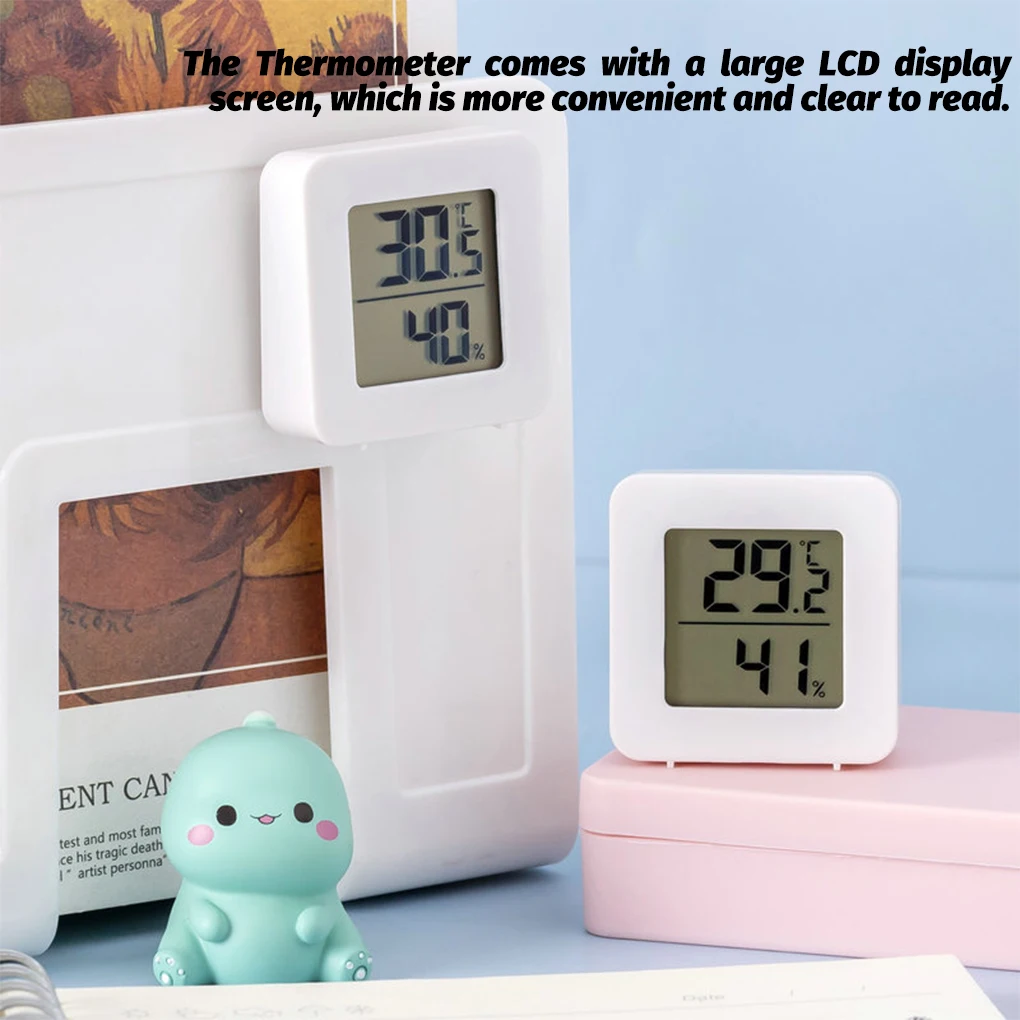 LED ميزان الحرارة الحرارية الرطوبة متعددة الوظائف الإلكترونية درجة الحرارة الرطوبة متر محطة الطقس للمنزل #5
