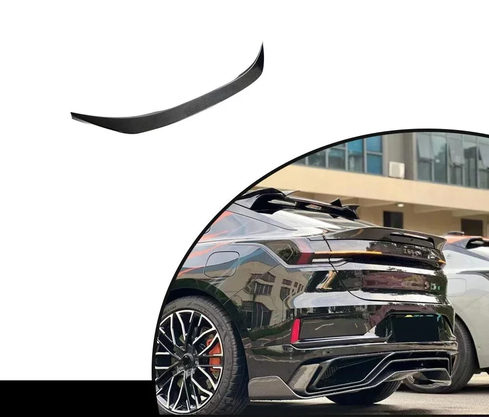 For Zeekr 001 2021-2023 REAL Carbon Fiber Rear Trunk Spoiler Wing Lip Body Kit