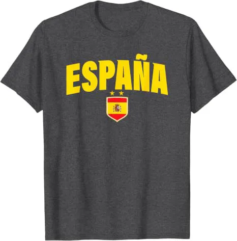 Retro Spanische Flagge Spanien Shirt Vintage España Jungen & Mädchen T-Shirt Y2k 2 Sterne Fußball Champions Espana Fußballmannschaft Spruch-T-Shirt – Detail 20