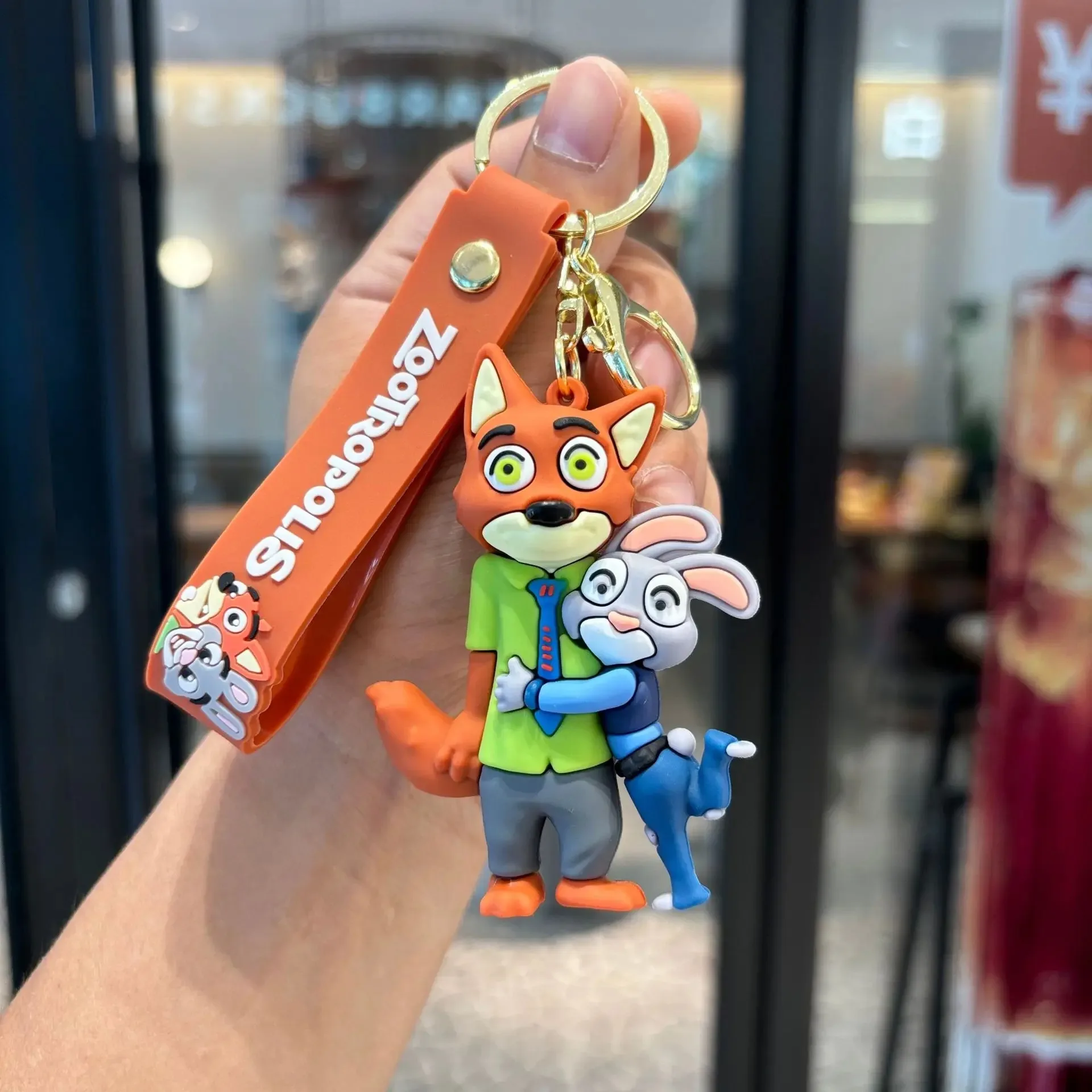 New Zoo-topia 2 Keychain PVC Cartoon Character Judy Nick Chief Bogo Keyring Hanging Couples Bag Decoration Festival kids Gift - Image 3