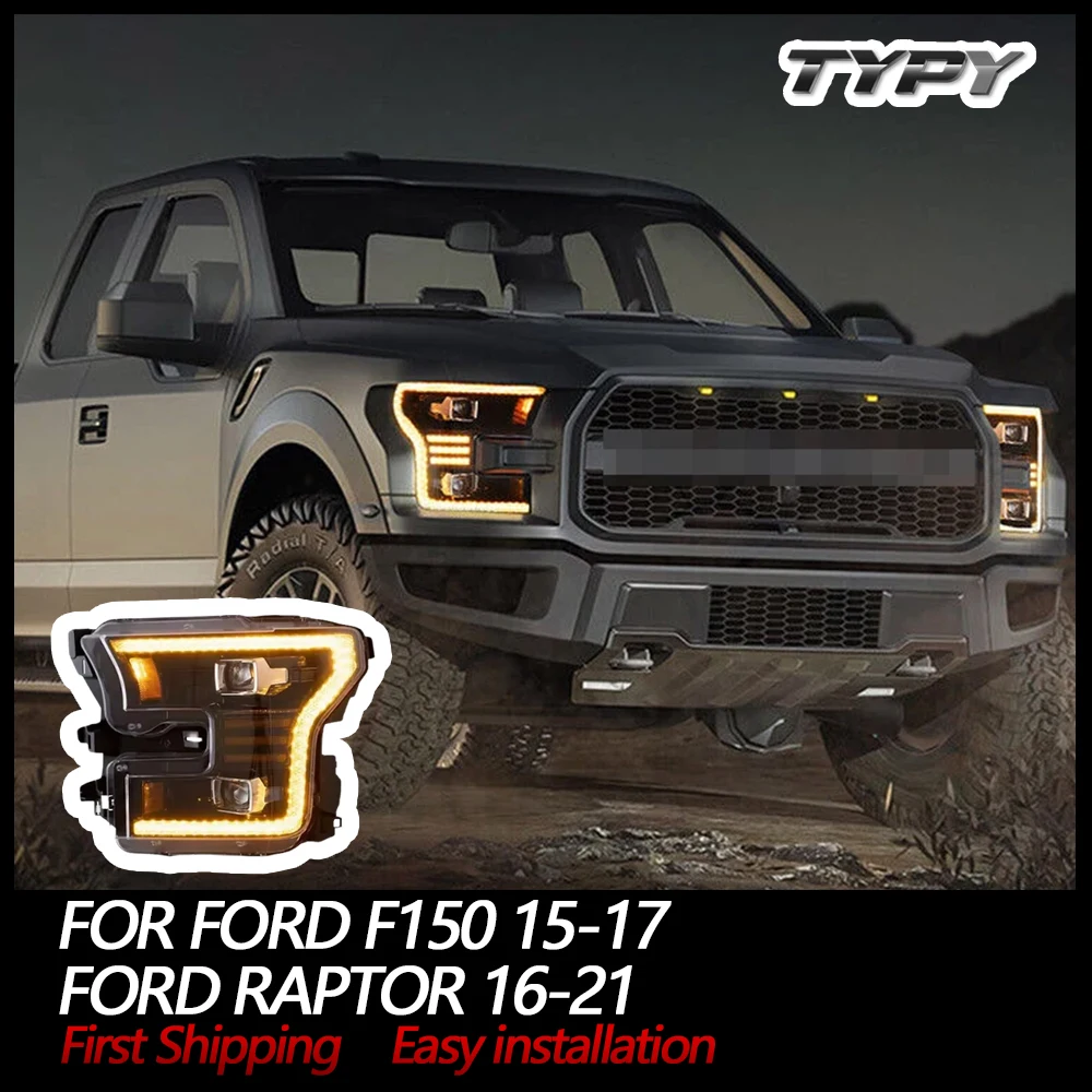 

Светодиодные фары проектора для Ford F-150 2015-2017 XL, XLT, Lariat, King Ranch, Platinum, Limited с динамической анимацией DRL