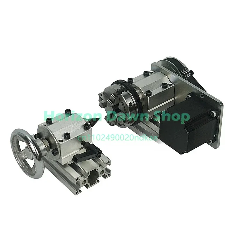 Altura central 51mm eje giratorio 4 ° eje giratorio con mandril para fresadora de madera enrutador cnc diy