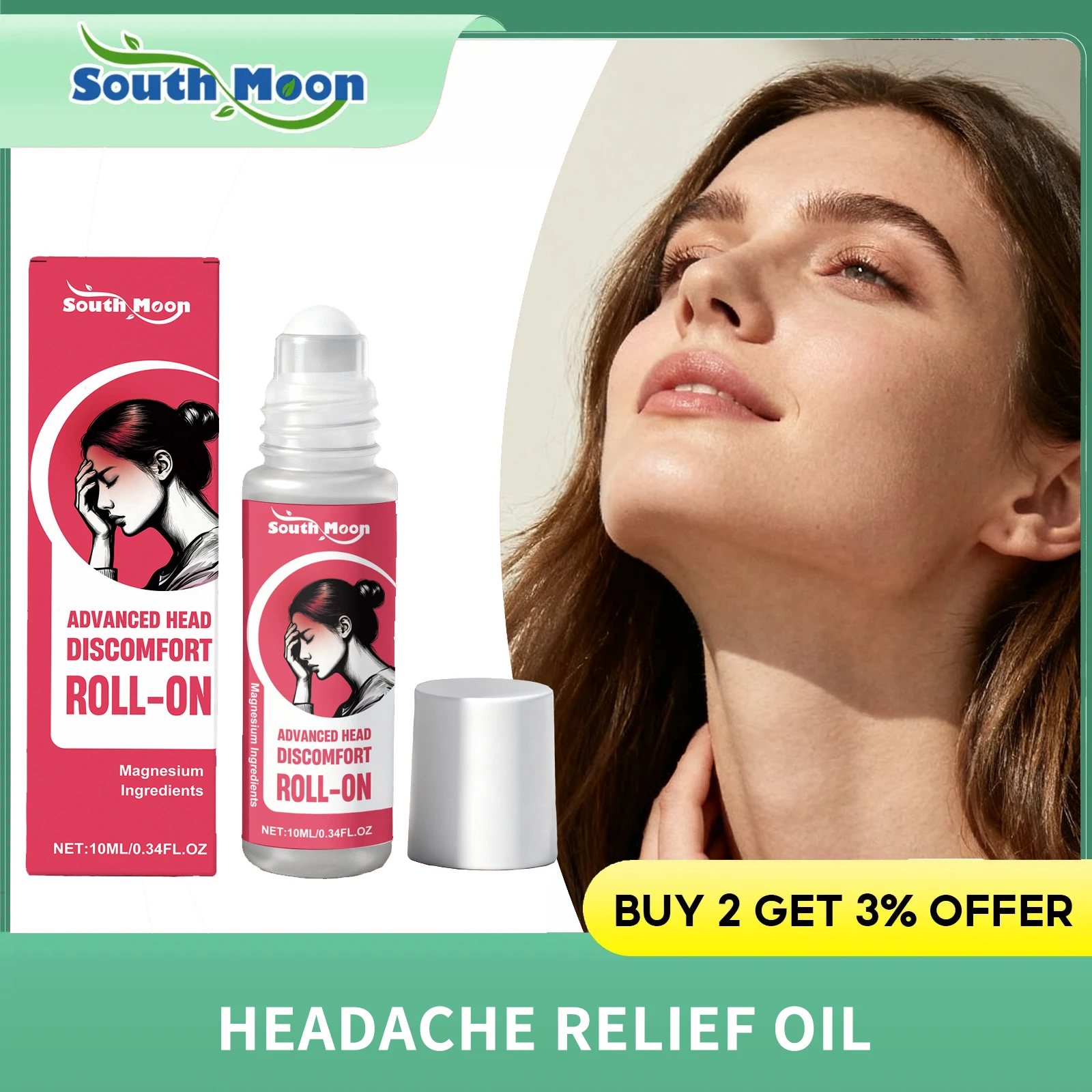 

Эфирное масло для облегчения головной боли, рулон на напряжение головы, давление, головокружение, успокаивающее, расслабляющее, улучшающее бессонницу, средство для облегчения мигрени