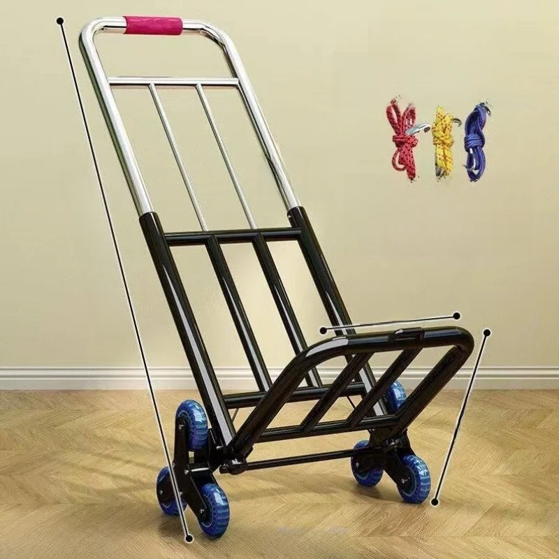 軽量ポータブルショッピングカートスタッキング手引き式屋台商品移動用ステンレス製野菜運搬カート家族用収納ツール