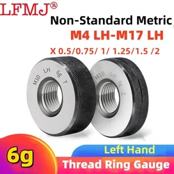 1SET(1*GO+1*NOGO)6g Left Hand Non-Standard Metric Thread Ring Gauge Accuracy Measure Tool M4M5M6M7M8M9M10M11M12M13M14M15M16M17