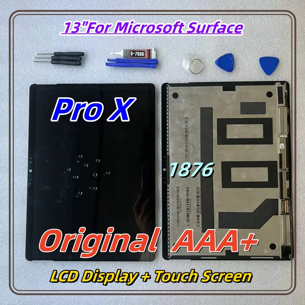 Original LCD For Microsoft Surface Pro X LCD Display Touch Screen Digitizer Assembly For Surface Pro X 1876 Display Replacement