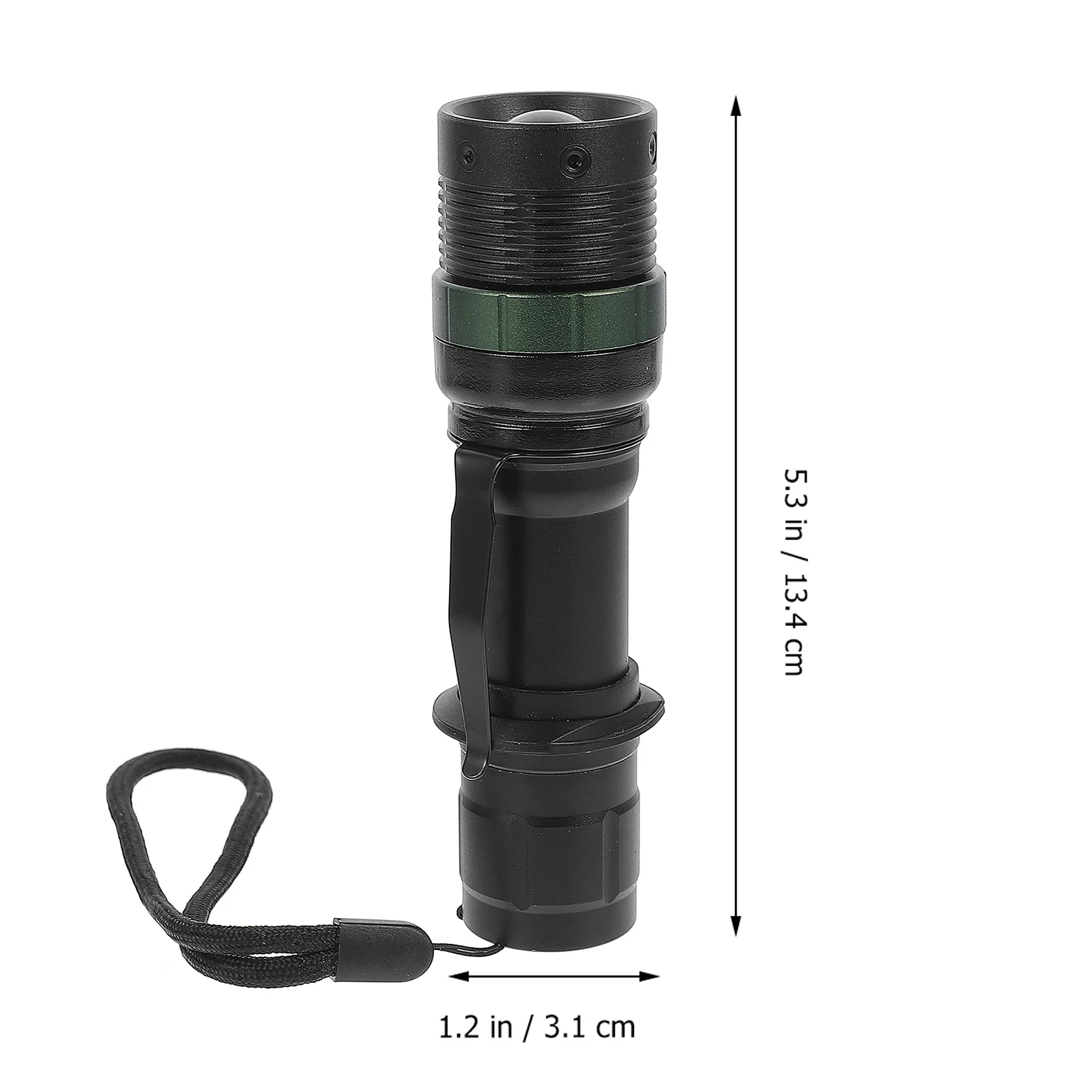 

1pc Led High Light Flashlight Aluminum Alloy Zoom Rechargeable Anti-Slip Flashlight For Outdoor Camping Survival Gear