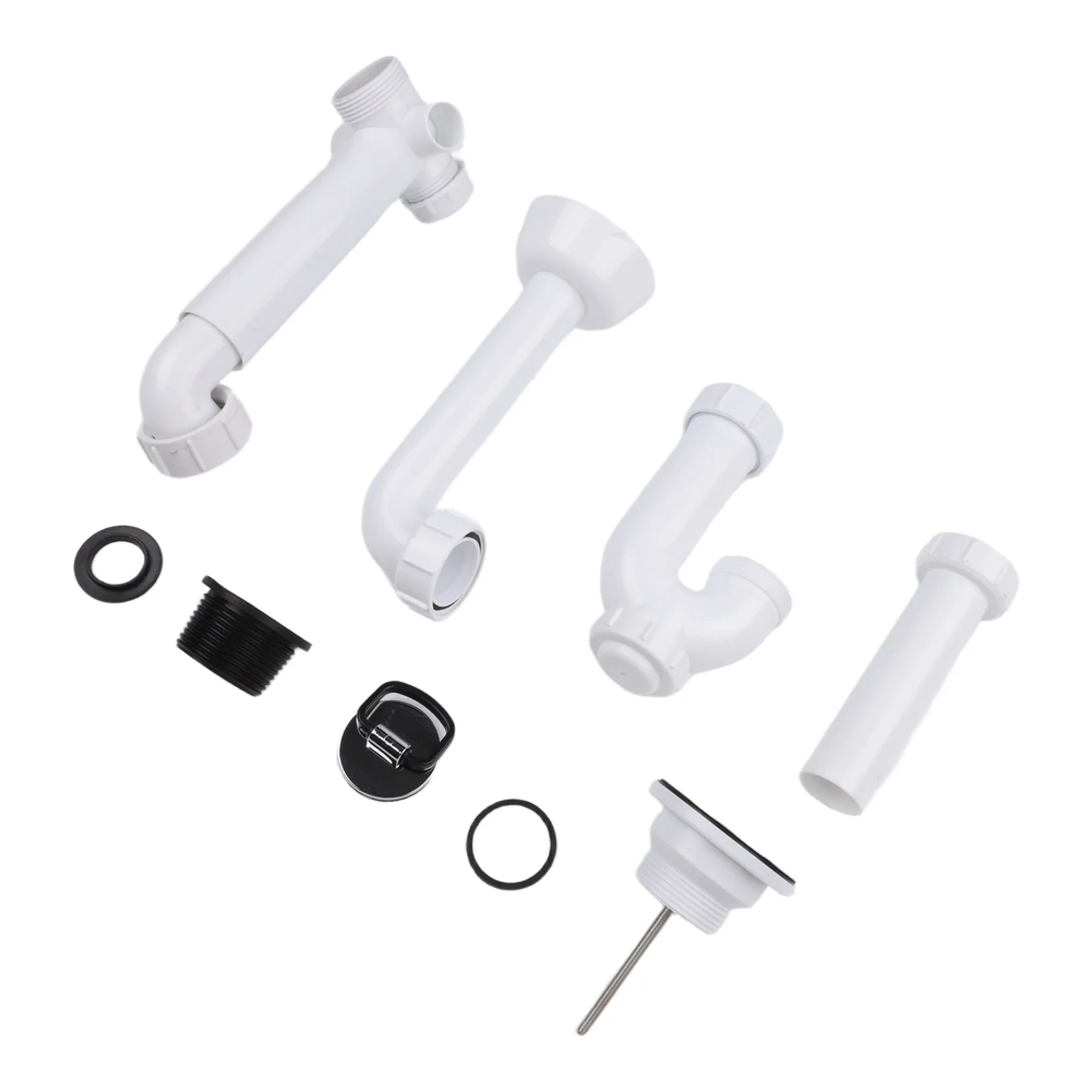 For Washbasin Drain Pipe 32mm U Bend with Stainless Steel Housing PP Internal Parts PVC Cover for Easy Cleaning