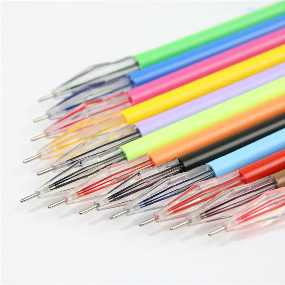 Creative Core 0.38mm Gel Pen Refill Diamond Head School Stationery Pen Refills Cartridge 12 Pcs Gel Pen Neutral Pen Refill