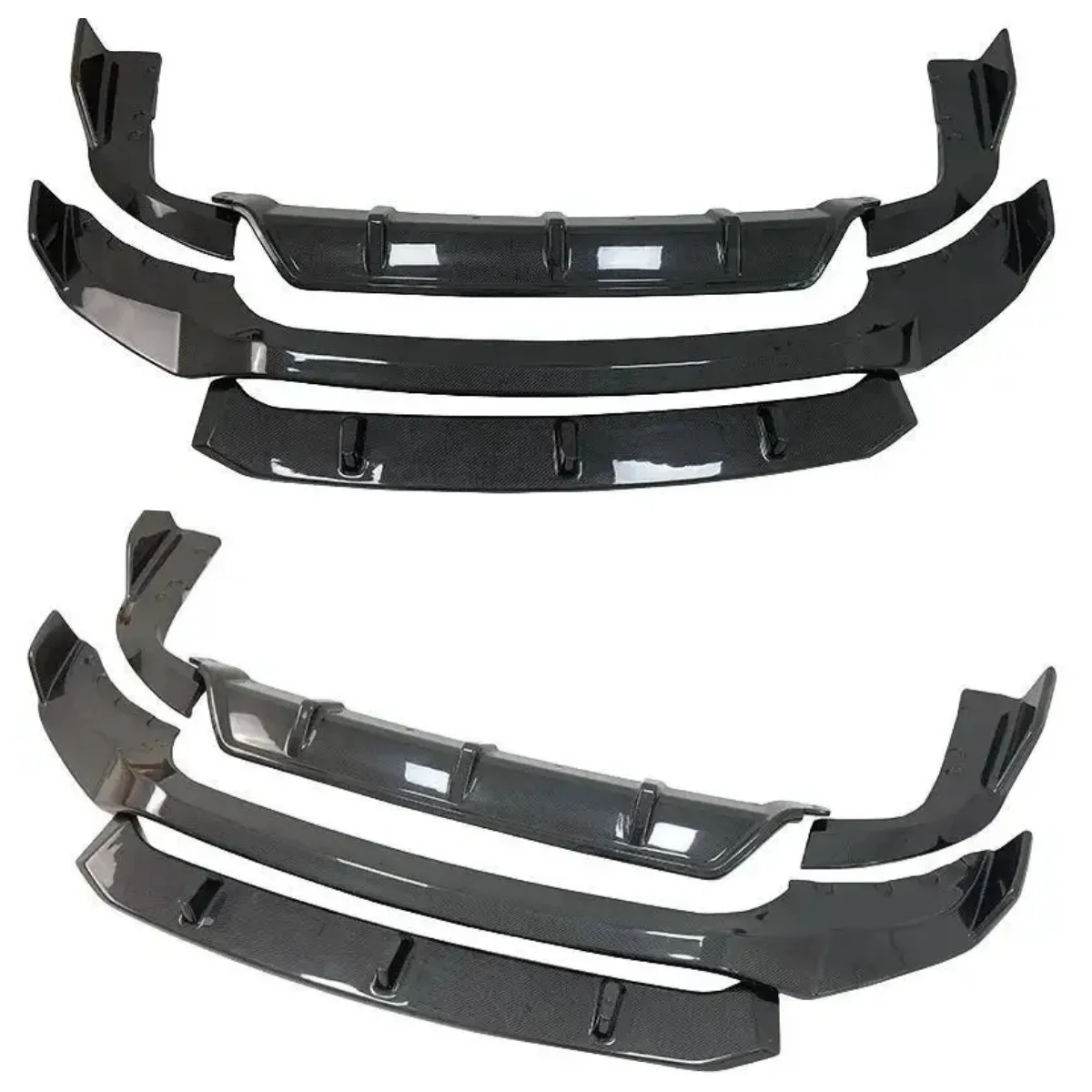 2019+ X5 G05 M Sport Body Kit Carbon Fiber Front Bumper Lip Splitter Diffuser Set for BMW X5 G05