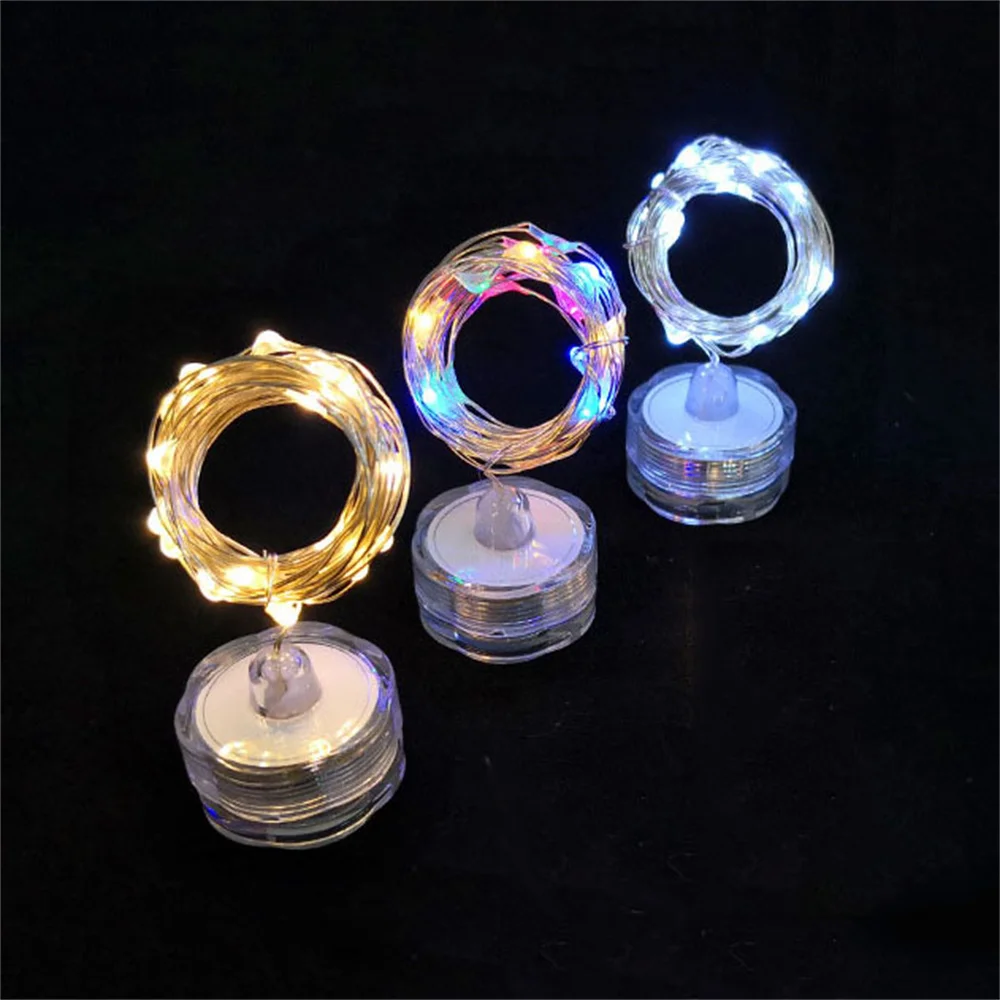 

10PCS/Lot Waterproof Copper String Light 10/20/30 Leds Underwater Fairy Decoration for Vase,Fish Tanks,Hot Tubs,