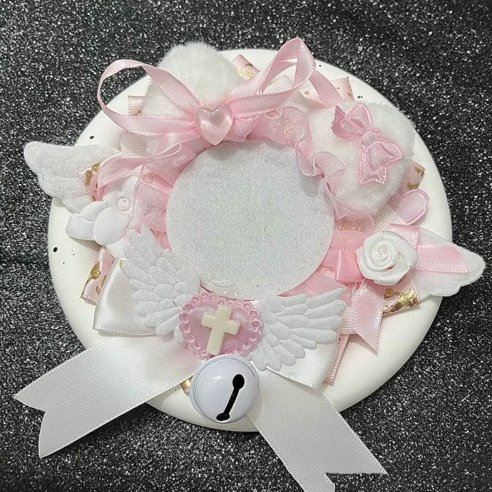 Плюшевые уши, основа для бейджа в стиле аниме, кружево с крыльями, держатель для дисплея в стиле аниме Itabag, красочная лента, основа для бейджа, украшение