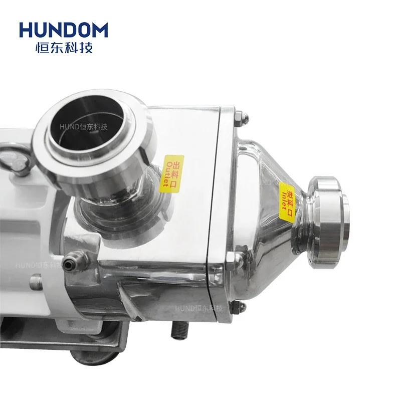 Stainless steel twin screw pump for food transfer with VFD