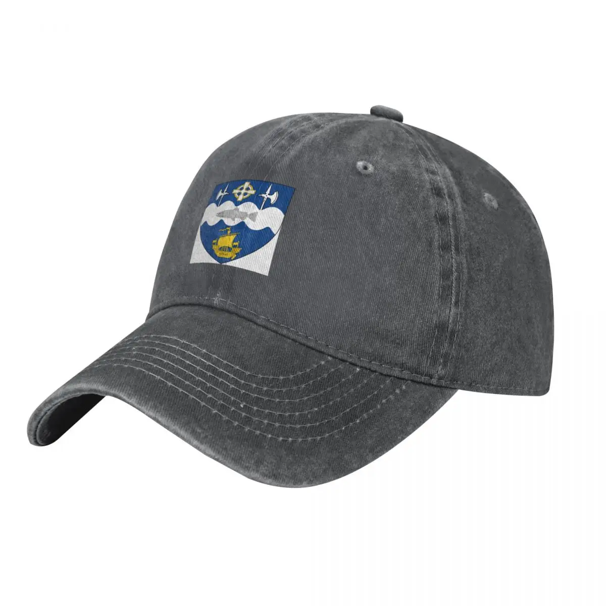 Coat ofArms of Ballina (County Mayo), Ireland Baseball Cap Thermal Visor fishing hat Baseball Men Women's