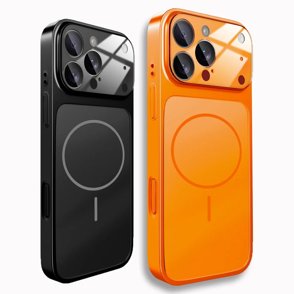 درع زجاجي نانو متين رسمي لحافظة Magsafe لهاتف iPhone 17 Air 16 15 14 13 Pro Max شحن لاسلكي مغناطيسي غير لامع #5