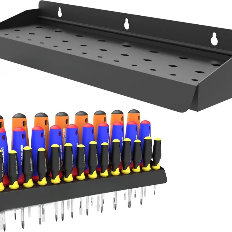 

Screwdriver bracket, wall-mounted storage rack, suitable for workshops, sheds,