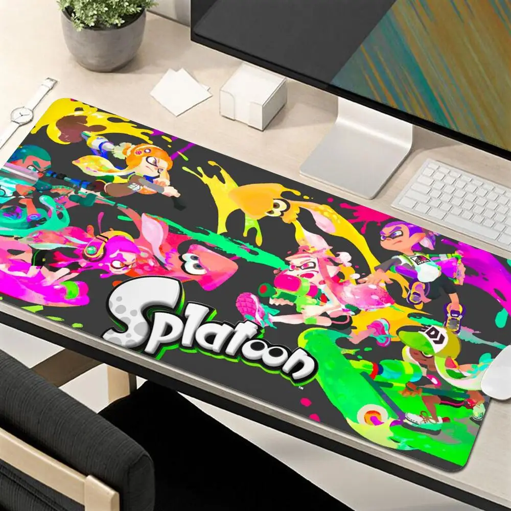 Splatoons Cartoon Mouse Pad Gamer Mousepad Baby Bear Large Mouse Mat Natural Rubber Desk Rug PC Desk Mats Design Mousepads