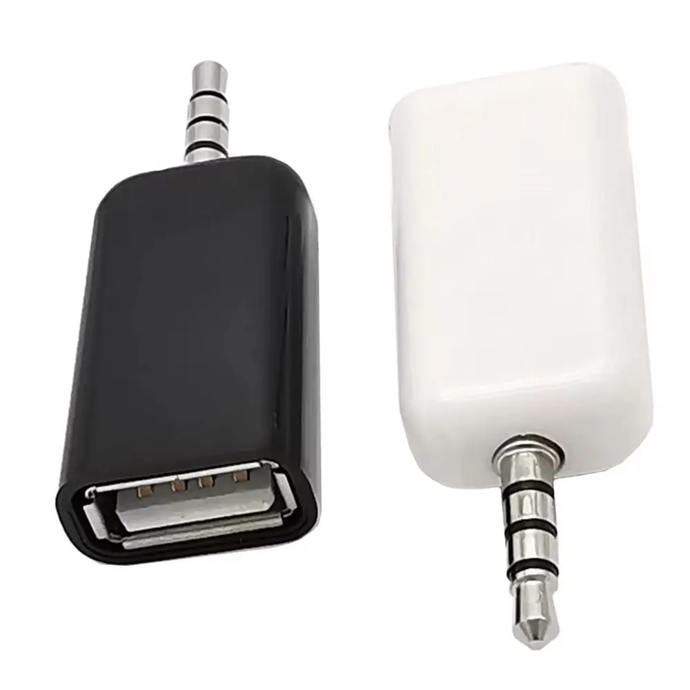 Adaptateur Aux de voiture USB A femelle vers clé USB mâle 3.5mm pour connecter le lecteur CD tête Audio USB AF DC 3.5mm MP3/4/5