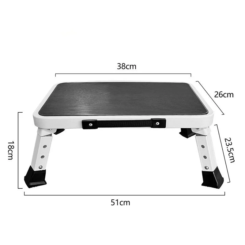 Adjustable Foldable Foot Rest Stool, Portable Height Lift Foot Pedal Under Desk Footrest For Office Work Leg Relief
