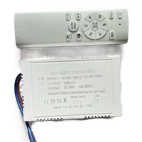 LED Fan Light Driver with Remote 240mA280mA340mA  Adapter AC85-265V Lighting Transformer For Ceiling Fan Lamp  DC 72V Motor 24V