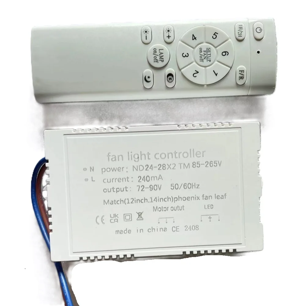 Modern LED Fan Light Driver 240mA 280mA 340mA with Remote Control Smart Transformer AC85-265V Controller Kit or Ceiling Fan Lamp