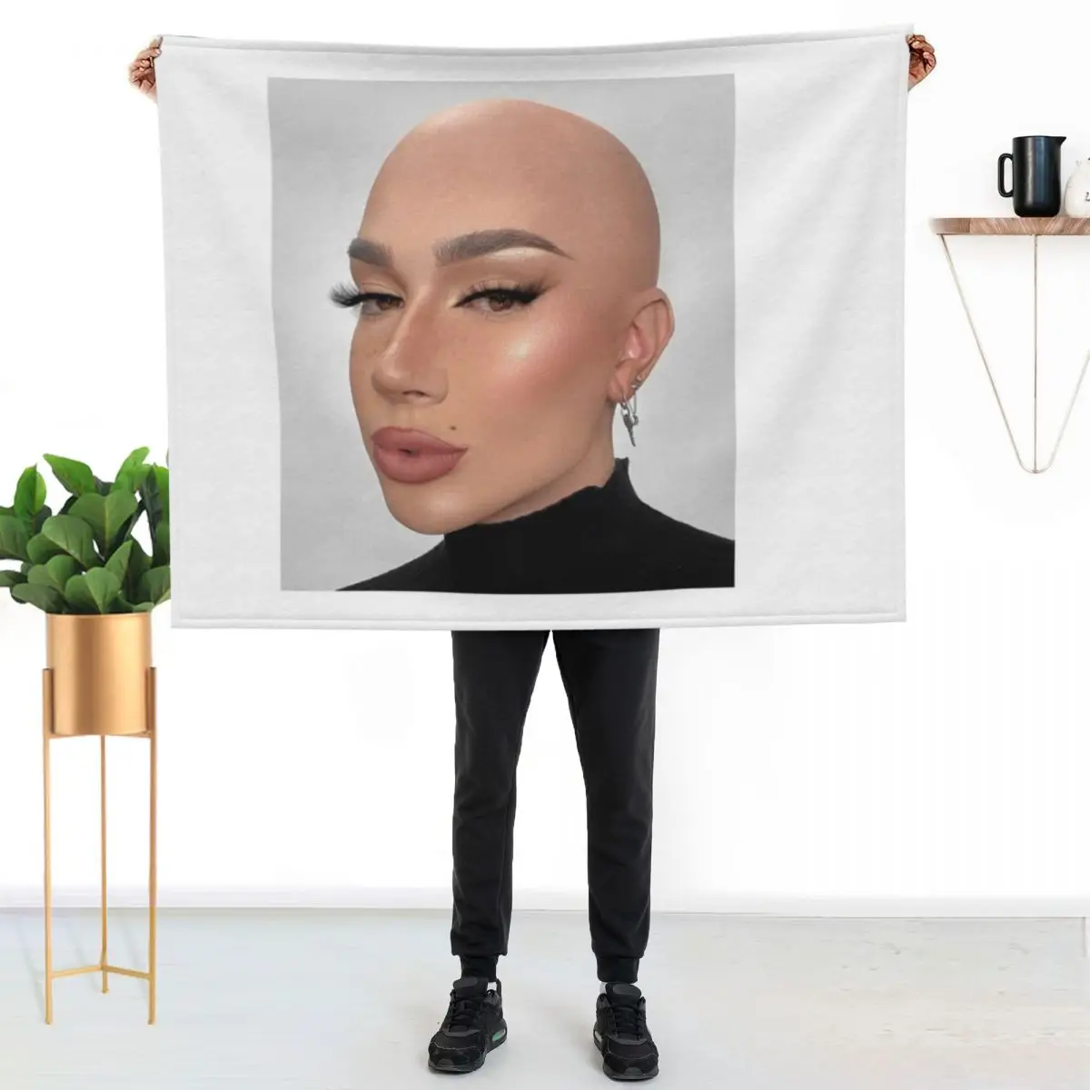 James Charles Bald Throw Blanket Cozy Throw Blanket Birthday Gift for Him Her