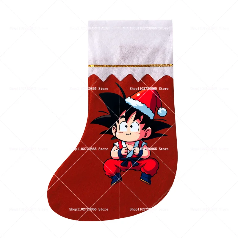 Dragon Ball Christmas Stockings Cartoon Anime Goku Socks Boys Candy Cookie Storage Packet Christmas Home Decorations Xmas Gift