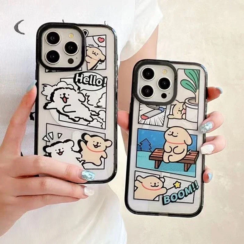 

Lovers Cute Bear Magnetic Phone Case Cover for IPhone 11 12 13 14 15 Pro Max Case for IPhone 15 Pro Max