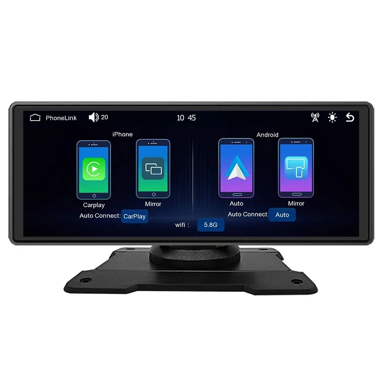 wireless carplay 1600*600 1080P smart screen 9.3inch Rearview Mirror Dash Cam DVR driving recorder