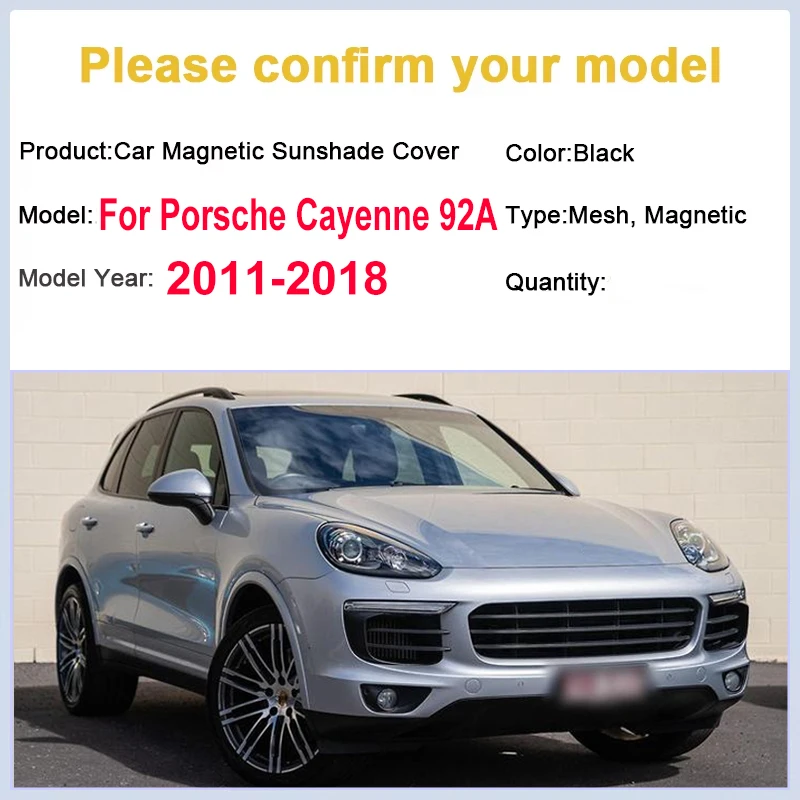 

Солнцезащитные шторки для Porsche Cayenne 92A E2 2010-2018: светоблокирующие, сетчатые, для конфиденциальности, автоаксессуары
