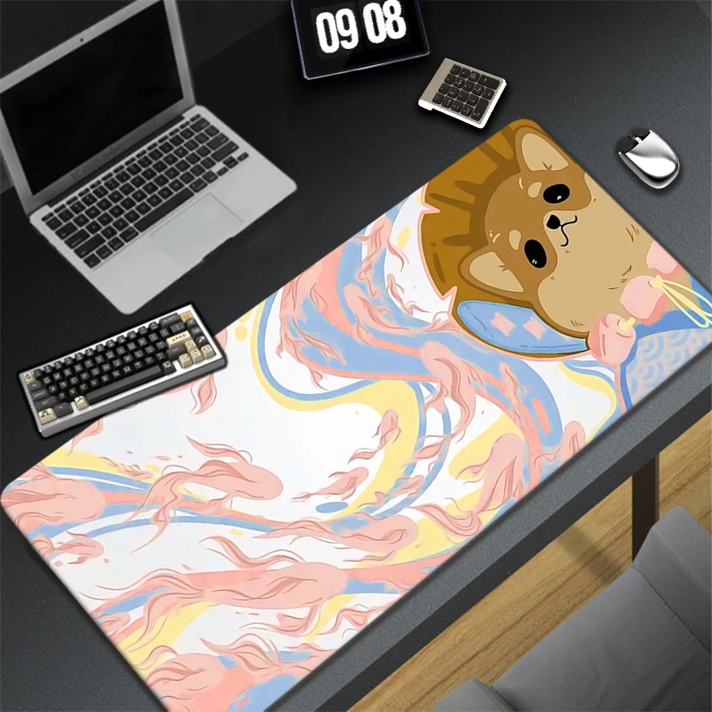 

Cables Cute Dog Mouse Pad Gamer Keyboard Mat Laptop Art Office Computer Desk Anime Mousepad Large Carpet Gaming Table Mats