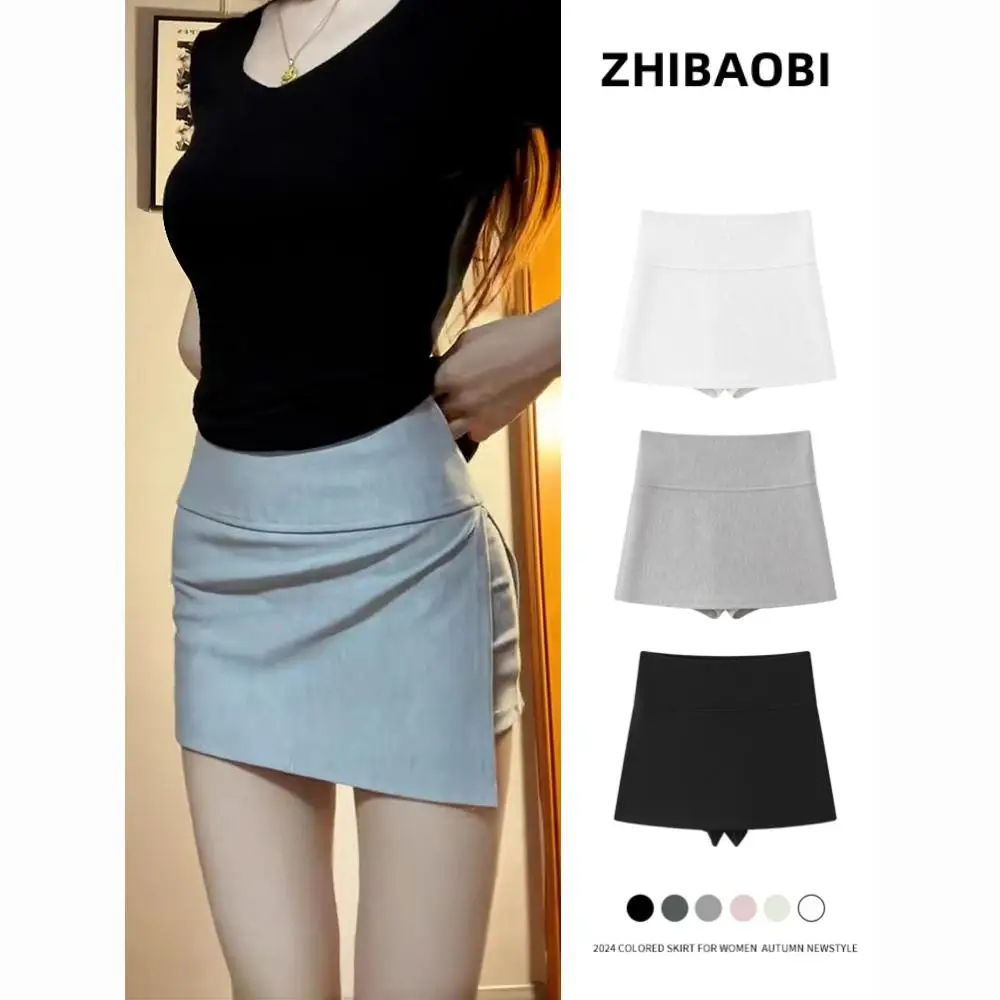 

Summer Split 2025 Yoga culopants Sexy New Anti-Glare Slimming Sport Skirt Midbody Culopants mini Skirts S-XL Black White