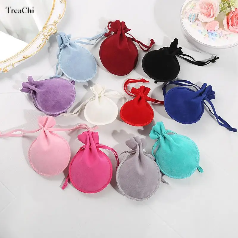 New Double-Sided Velvet Gourd Bag, Drawstring Jewelry Bag, Macaron Color Gift Wrap Jewelry Bag