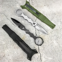 SOCP Knife Spear Point BM176 Semi-serrated / Double-edged Blade with Kydex Sheath Combat Survival Hunting, Utility EDC Tool