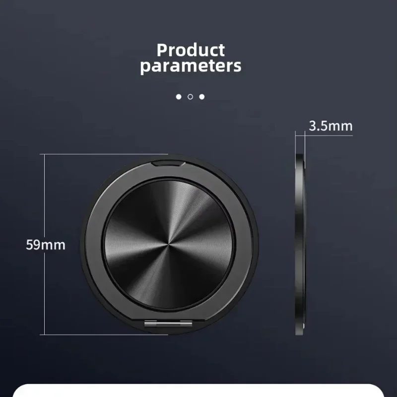 360 °   حامل معدني قابل للطي لهاتف Magsafe حامل حلقة شحن لاسلكي لهاتف Iphone 16 Pro Max S25ultra