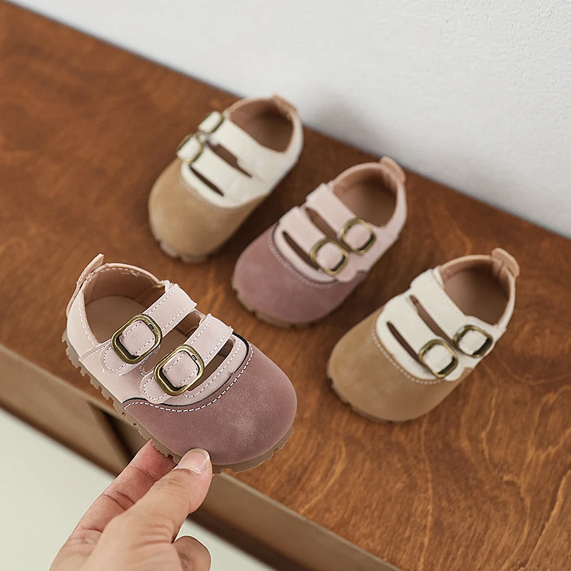 

2025 Children Casual Shoes for Girls Spring New Fashion Korean Style Soft Bottom Anti-slippery Versatile Chic Uniform Baby Shoes