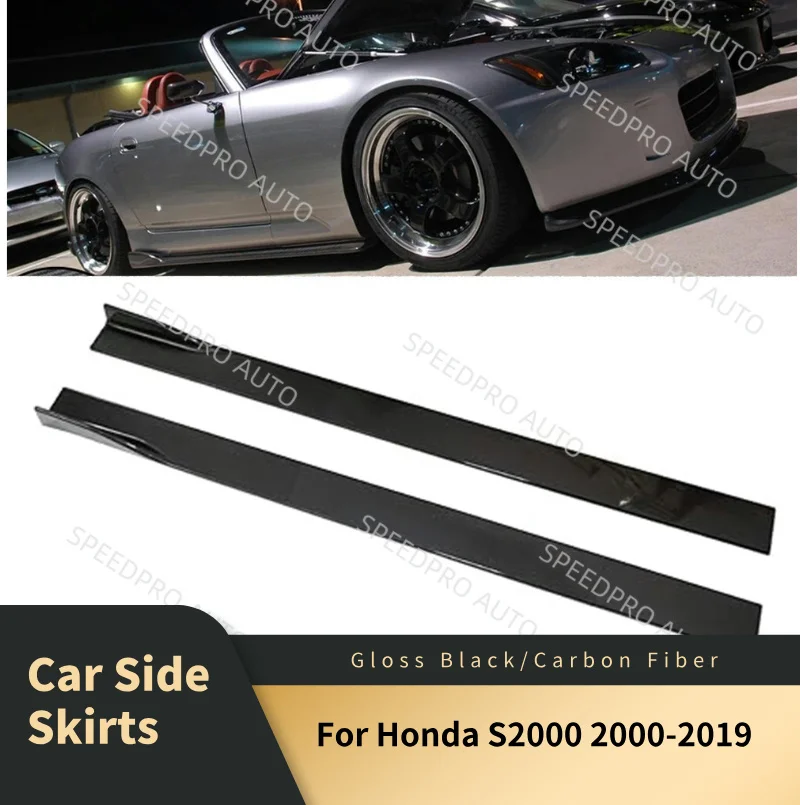

Car Side Skirts For H0nda S2000 2000-2019 78.7'' Extension Lower Splitter Panel Diffuser Body kit Styling Exterior Part Black