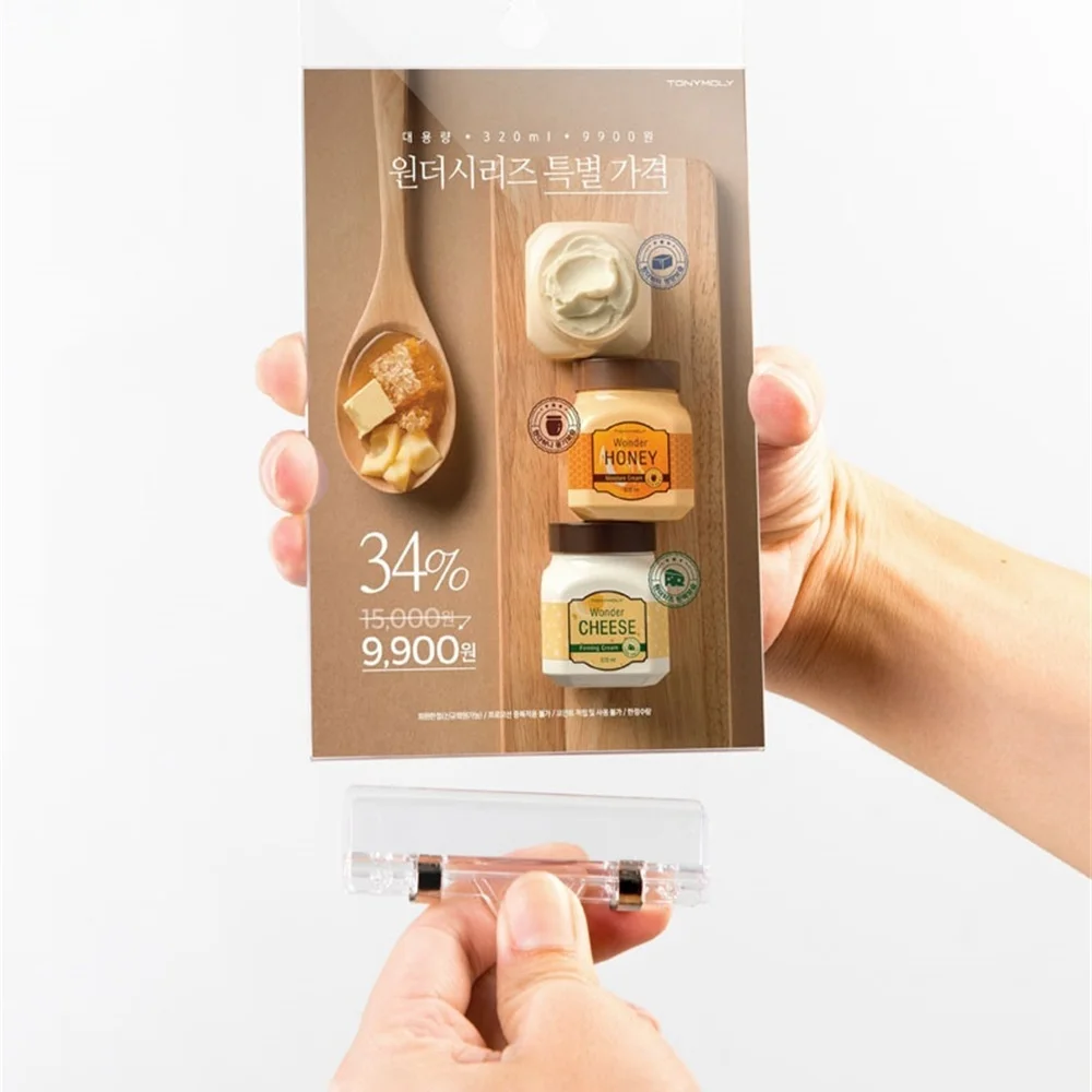 Pop Plexiglas Zeichen Halter Hülse Regal Rand Preis Tag Aufhänger Label Halter Rahmen