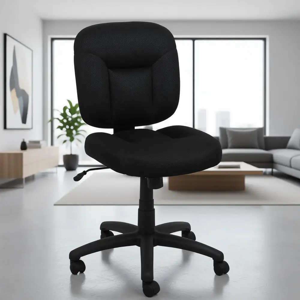 

Эргономичное офисное кресло с тканевой обивкой, регулируемое по высоте, вращение на 360 градусов ° Вращение, Черный