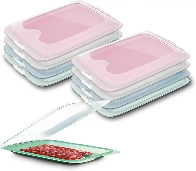 STARLEY-Set of 4 Sausage and Food Holder, Fresh Sausage Box, Reusable, Stackable, Space Saver, Refrigerator Organizer #6