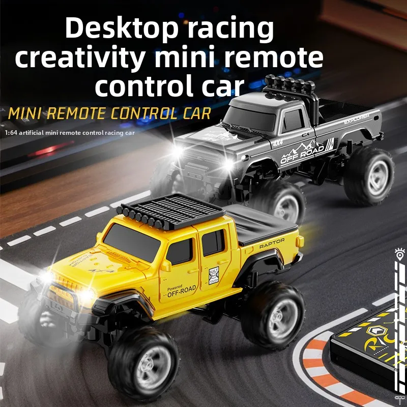 1:64 Mini Off-road Remote Control Car Bluetooth Remote Control Car Light Pocket Toy Car Boy Birthday Gift