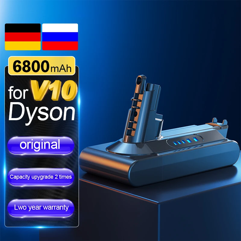 Akumulator 25,2 V 6,0/6,8 Ah do odkurzacza ręcznego Dyson V10 SV12 V10 Absolute V10 Fluffy Cyclone V10 Zapasowy akumulator do odkurzacza ręcznego