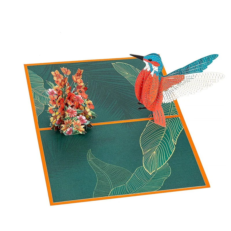 NEW-Bird -Up Card, Birthday Mothers Day Fathers Day Anniversary 3D Greeting Card For Kids Friends Colleague