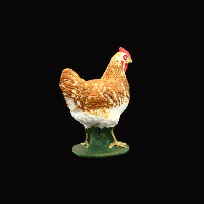 Simulation Animal Poultry Rooster Hen Toy Doll Mini Farm Animal Model Movable Doll Decoration Children\'s Toy Gift Collection