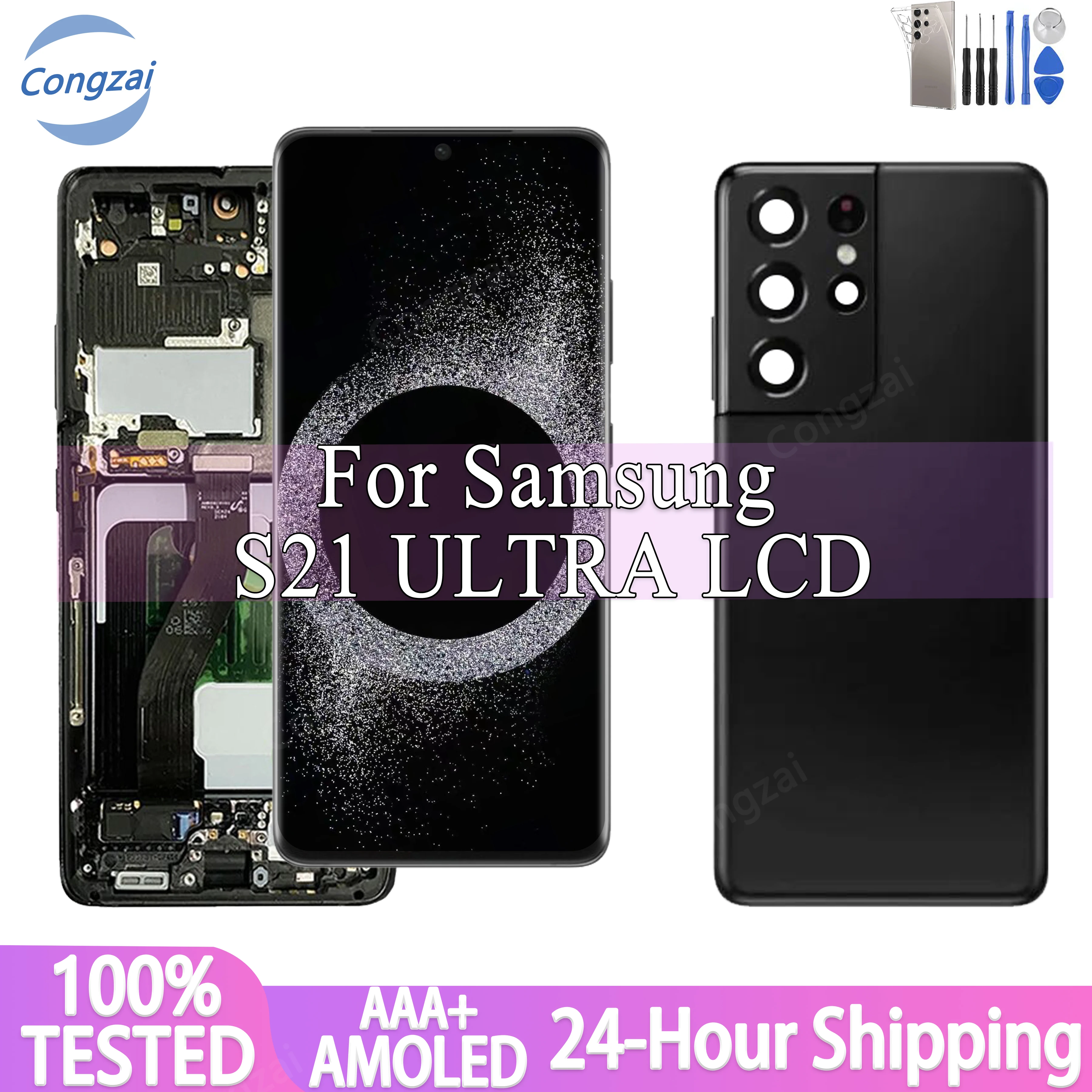 

100% Tested For Samsung Galaxy S21 Ultra 5g Display G998F G998B G998U LCD Display Touch Screen Supports Fingerprint Handwriting