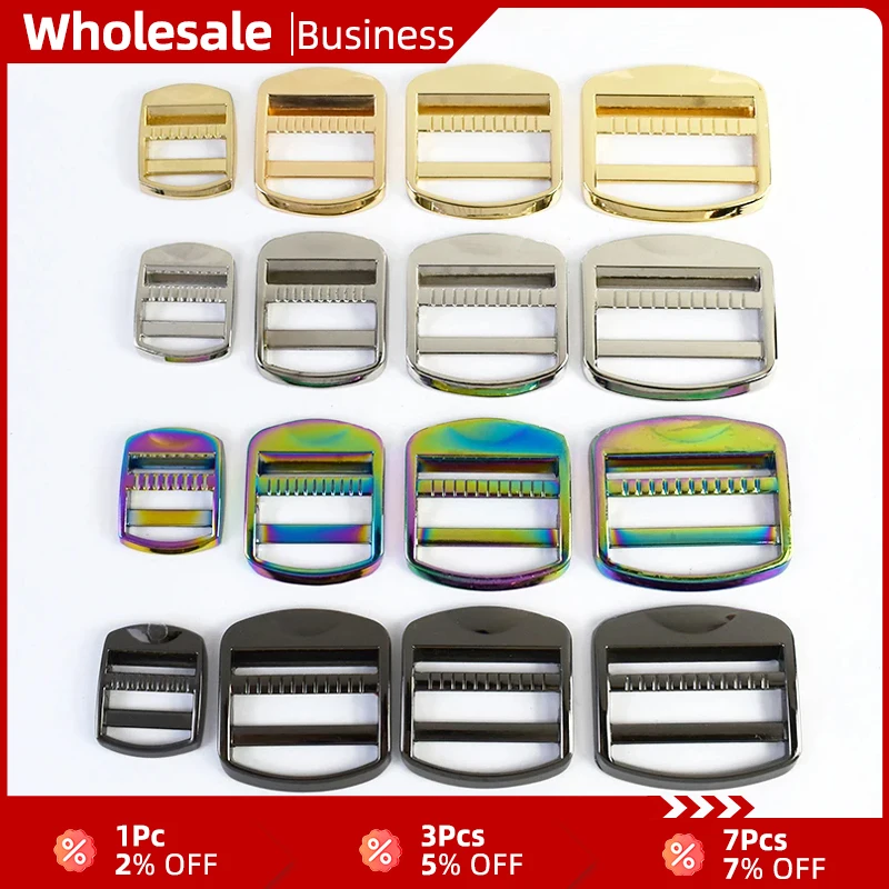 10Pcs 19/25/32/38mm Metal Belt Buckle Bag Strap Adjustment Buckles Tri-Glide Hook DIY Backpack Webbing Adjust Slider Clasp